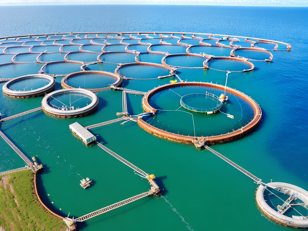 Illustration pour les entreprises d'Aquaculture en mer