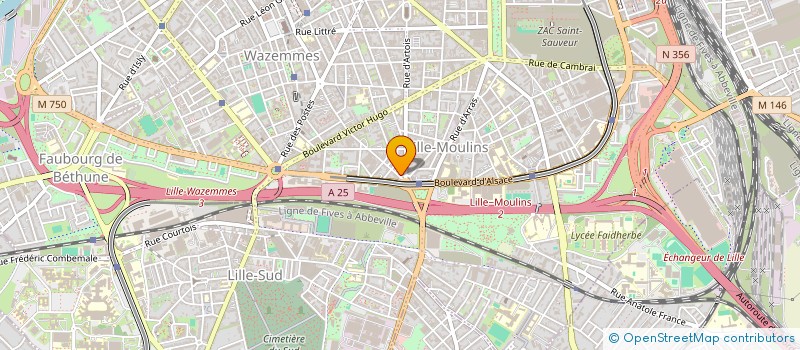 localisation de l'entreprise 0001 COMMUNICATION  MARQUETTE-LEZ-LILLE