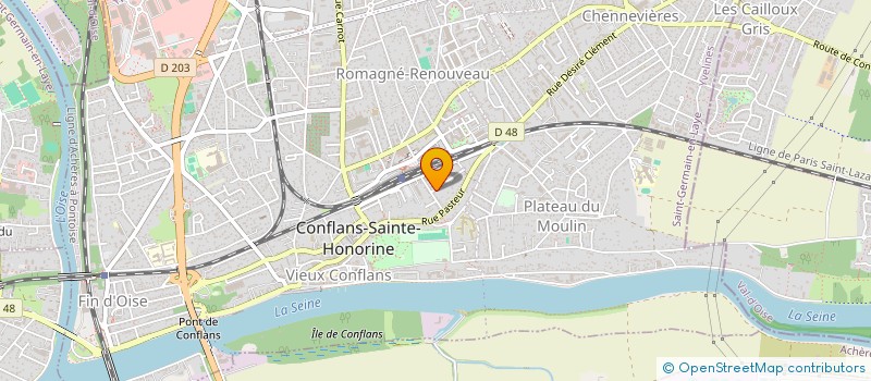 localisation de l'entreprise 01NETINFO  CONFLANS-SAINTE-HONORINE