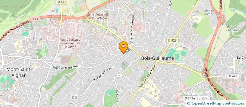 localisation de l'entreprise 02BO à BOIS-GUILLAUME