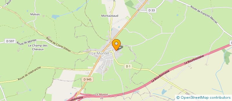 localisation de l'entreprise 1 2 3 BOCAGE ICI ENSEMBLE ET MIEUX à LE MONTET