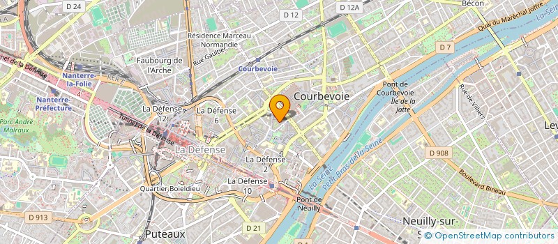 localisation de l'entreprise 1,2,3...BONHEUR à COURBEVOIE