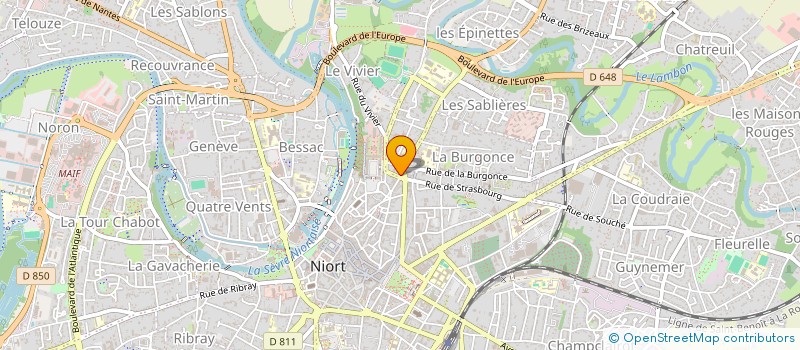 localisation de l'entreprise 1,2,3 SOLEIL ! ASSOCIATION DE DEVELOPPEMENT DES ENERGIES RENOUVELABLES CITOYENNES DU NIORTAIS  NIORT