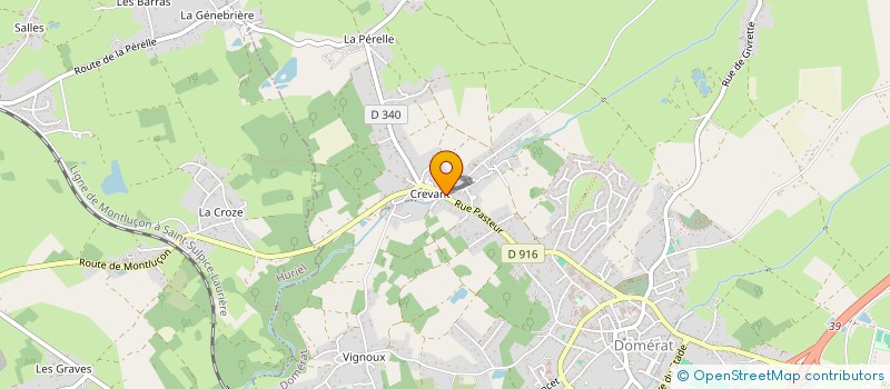 localisation de l'entreprise 1.3 RUE PASTEUR  DOMERAT