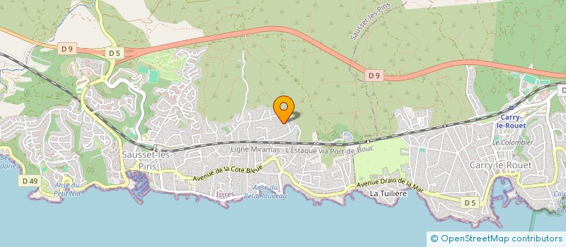 localisation de l'entreprise 1.618 INVEST  SAUSSET-LES-PINS