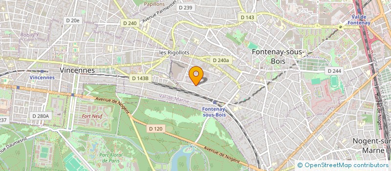 localisation de l'entreprise 1 A PLUS à FONTENAY-SOUS-BOIS