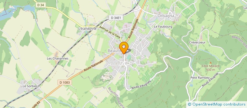 localisation de l'entreprise 1 DU 11 à BEAUFORT-ORBAGNA