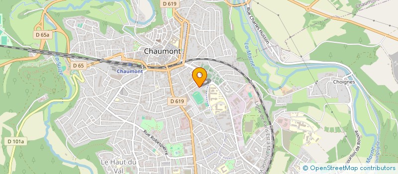 localisation de l'entreprise 1 ERE COMPAGNIE DE TIR A L ARC DE CHAUMONT à CHAUMONT
