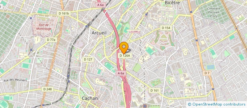 localisation de l'entreprise 1 IDNET à ARCUEIL