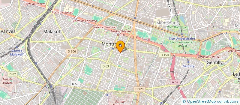 localisation de l'entreprise 1 P.E.C.C.  MONTROUGE