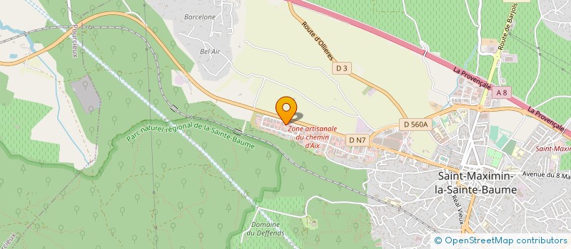 localisation de l'entreprise 1 PARE-BRISE à SAINT-MAXIMIN-LA-SAINTE-BAUME
