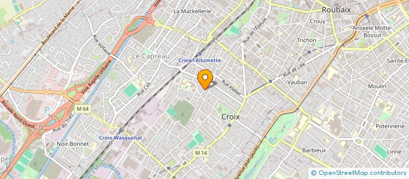 localisation de l'entreprise 1 PLUS 1 FONT PLUS EN COMMUN à CROIX