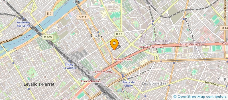 localisation de l'entreprise 1 POUR 2 à CLICHY