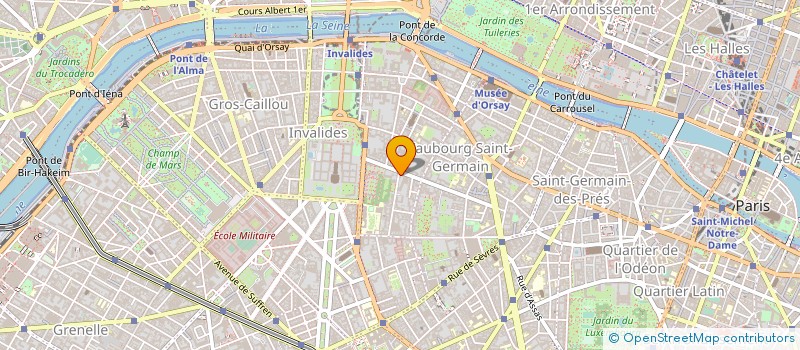 localisation de l'entreprise 1 RUE BARBET DE JOUY PARIS 7EME  PARIS