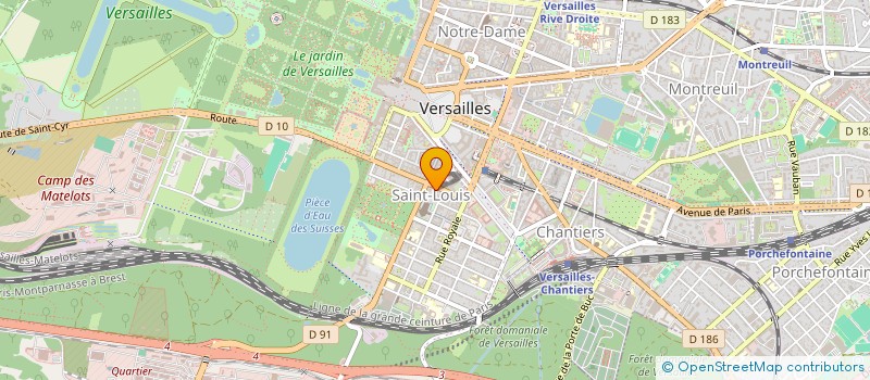 localisation de l'entreprise 1 RUE DE LA CATHEDRALE  VERSAILLES