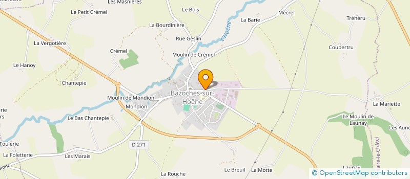 localisation de l'entreprise 1 RUE DE LA PLAINE à BAZOCHES-SUR-HOENE