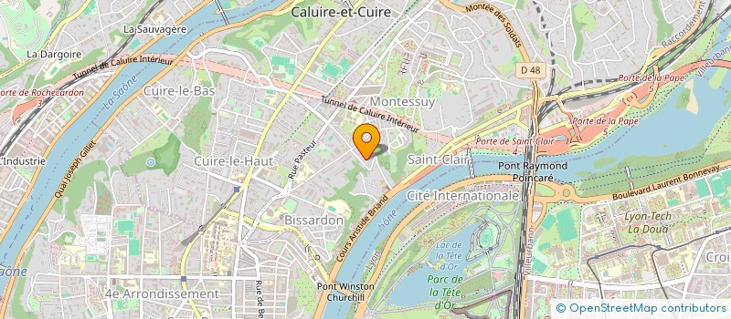 localisation de l'entreprise 1 RUE DES TENNIS  CALUIRE-ET-CUIRE