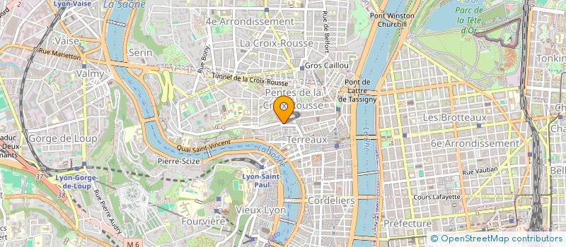 localisation de l'entreprise 1 RUE JARDIN PLANTES 2 RUE BURDEAU à LYON