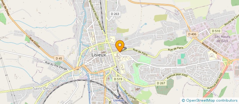 localisation de l'entreprise 1 RUE ROGER AINI  LISIEUX