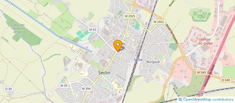 localisation de l'entreprise 1 RUE ROGER BOUVRY  SECLIN