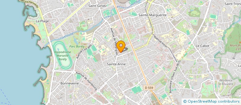 localisation de l'entreprise 10 AV MAURICE BARRES MLLE à MARSEILLE