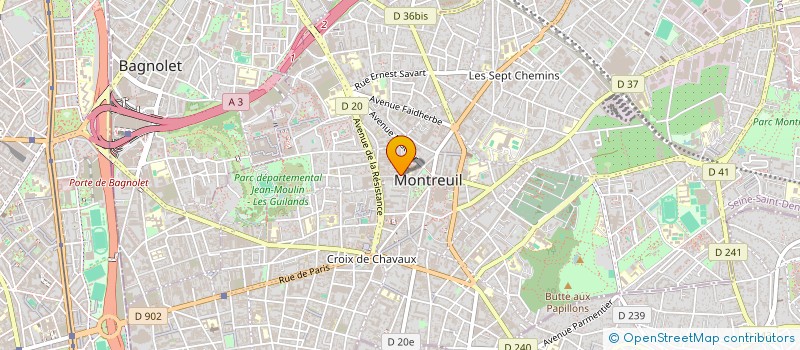 localisation de l'entreprise 10 RABELAIS à MONTREUIL