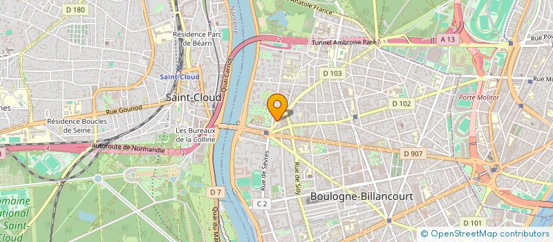 localisation de l'entreprise 10 RUE D'AMIENS à BOULOGNE-BILLANCOURT