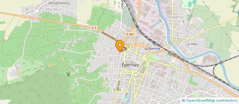 localisation de l'entreprise 10 RUE DES ROCHERETS  EPERNAY