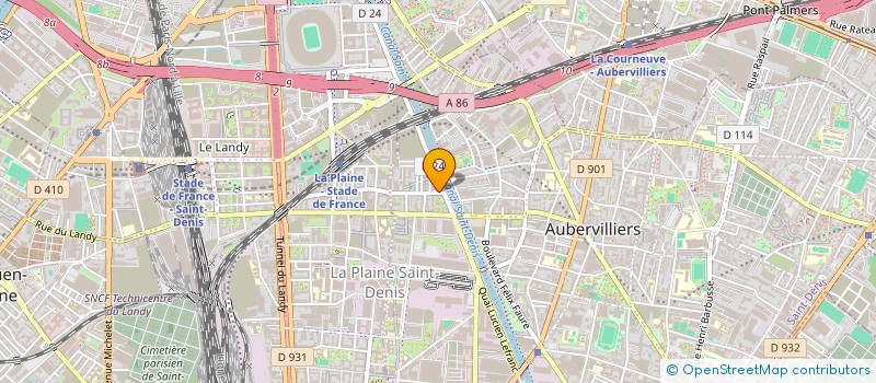 localisation de l'entreprise 10 RUE GAETAN LAMY  AUBERVILLIERS