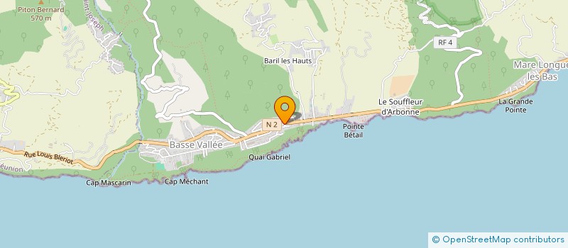 localisation de l'entreprise 100% AGRICULTEURS - COORDINATION RURALE DE LA REUNION  SAINT-PHILIPPE