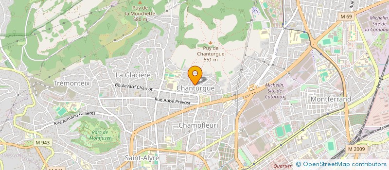 localisation de l'entreprise 100% AUVERGNE CONCEPT  CLERMONT-FERRAND