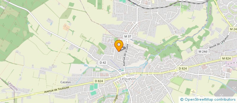 localisation de l'entreprise 100%BETON  LEGUEVIN