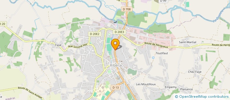 localisation de l'entreprise 100 CLOPES  RIBERAC