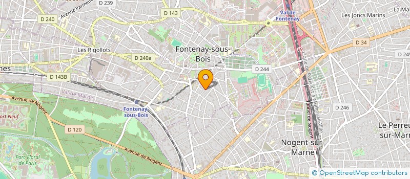 localisation de l'entreprise 100 % EVENT à FONTENAY-SOUS-BOIS