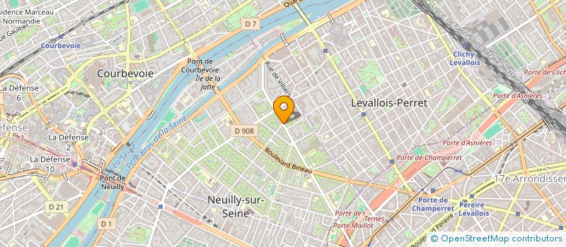 localisation de l'entreprise 100% INCLUSION à NEUILLY-SUR-SEINE