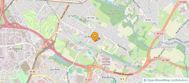 localisation de l'entreprise 100 LUX  VILLENEUVE-D'ASCQ