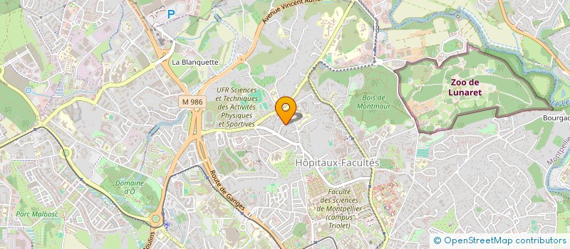 localisation de l'entreprise 100 PEINES PRODUCTION  MONTPELLIER