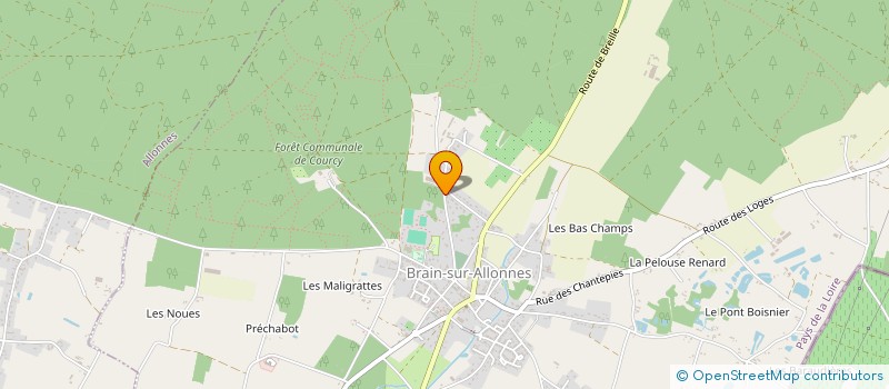 localisation de l'entreprise 100% PG  BRAIN-SUR-ALLONNES