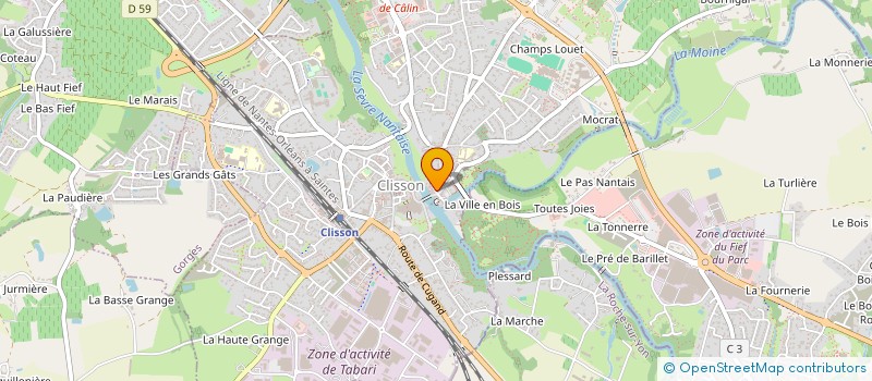 localisation de l'entreprise 100 POUR 1 CLISSON  CLISSON