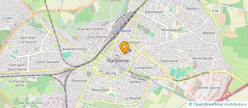 localisation de l'entreprise 100 POUR 1 TOIT DU NARBONNAIS  NARBONNE