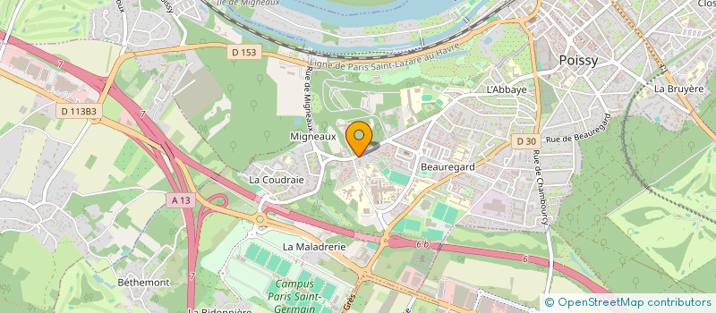 localisation de l'entreprise 100 POUR CENT SOS AUTO  POISSY