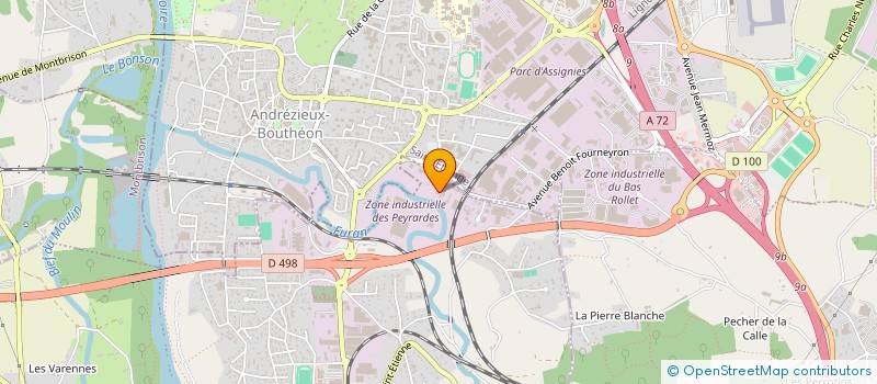 localisation de l'entreprise 100 POURCENT CROSSFIT  SAINT-JUST-SAINT-RAMBERT