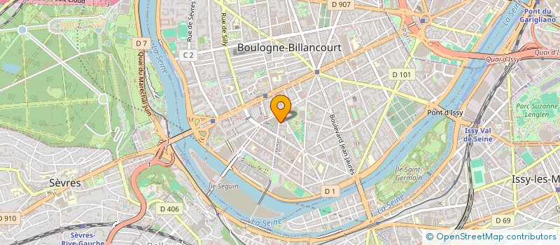 localisation de l'entreprise 100 RAISONS APPARENTES à BOULOGNE-BILLANCOURT