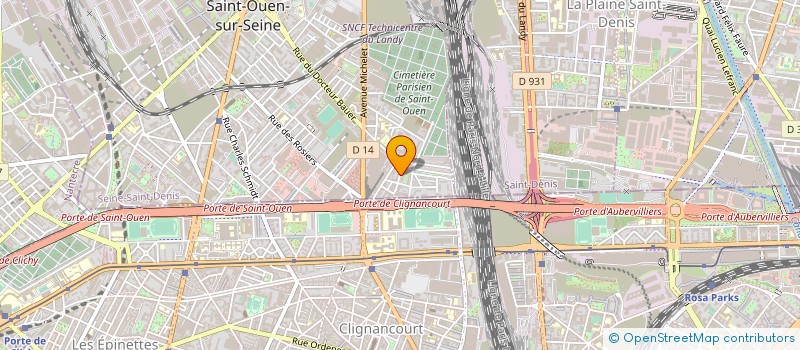 localisation de l'entreprise 100 % RENOV à SAINT-OUEN-SUR-SEINE