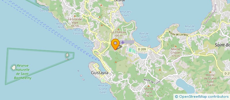 localisation de l'entreprise 100%SB à SAINT BARTHELEMY