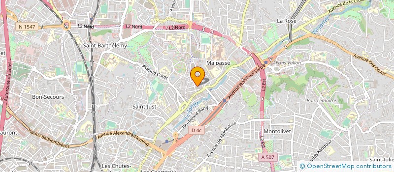 localisation de l'entreprise 100% TAXI à MARSEILLE