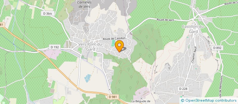 localisation de l'entreprise 100 THES & PLANTES  VERS-PONT-DU-GARD