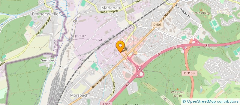 localisation de l'entreprise 1000 PIECES AUTOS  FORBACH