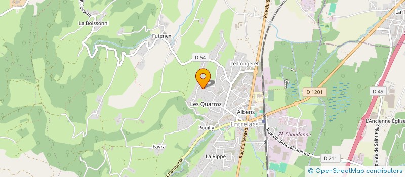 localisation de l'entreprise 1001 à ENTRELACS