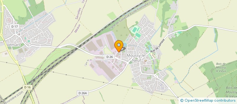 localisation de l'entreprise 1001 EVENTS  MOUSSY-LE-NEUF